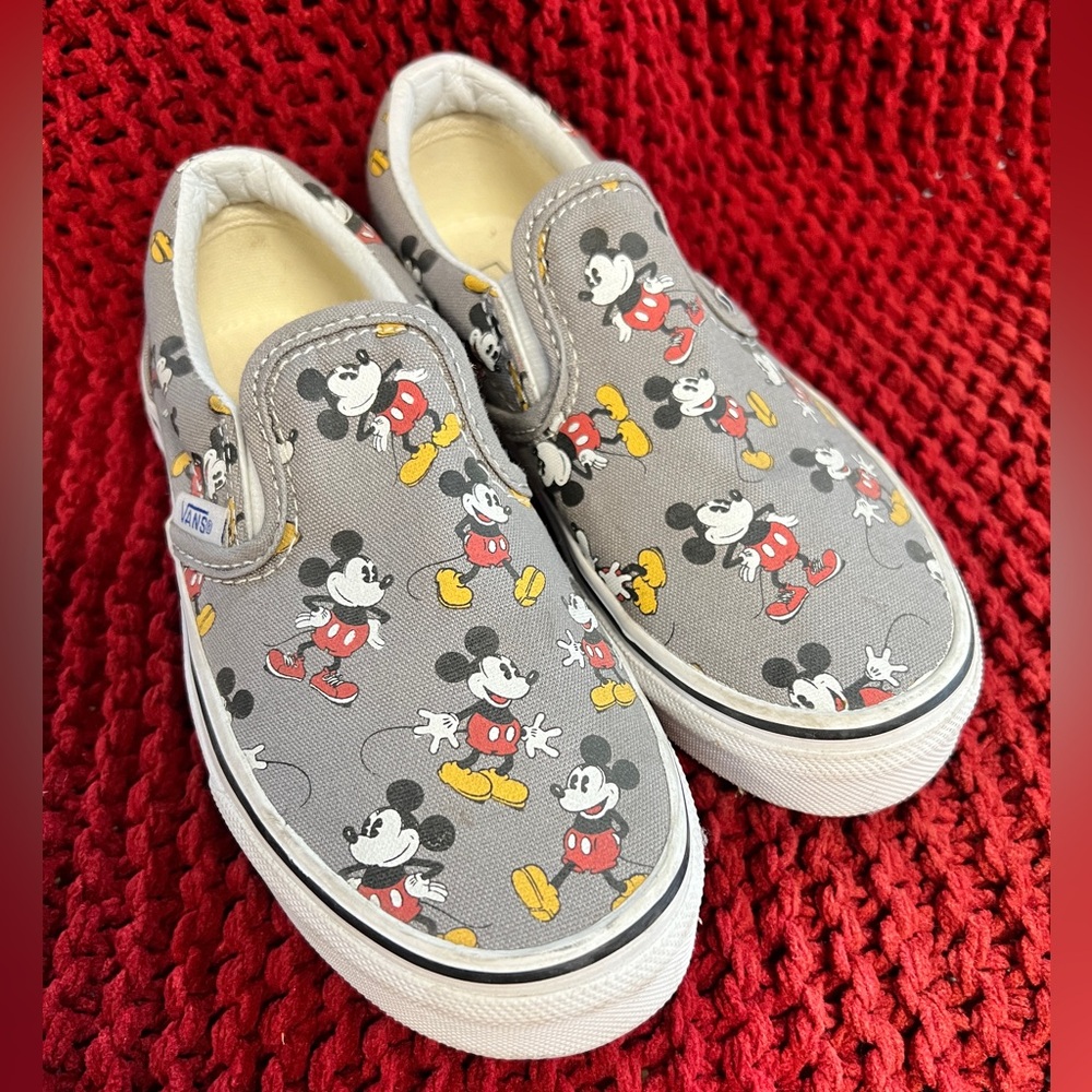 RARE* Vans X Disney Mickey Mouse Classic Slip-On Shoes
